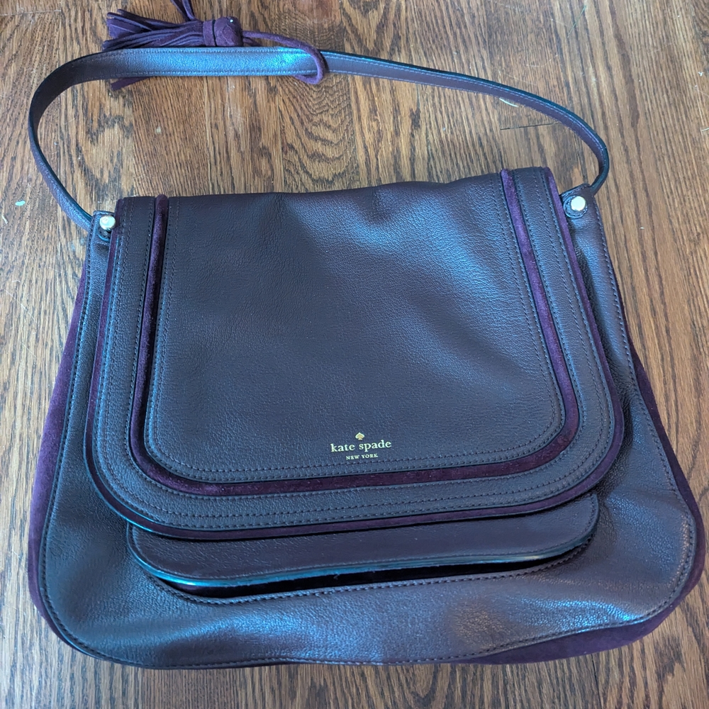 Kate Spade Purple Leather Shoulder Bag